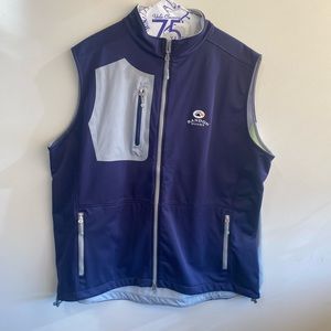 Peter Millar x Bandon Dunes, Men’s Full Zip Vest, Men’s Cold Outerwear, Navy, XL